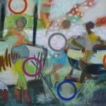 17 fishing for compliments 2012 Acryl a. Lw. 120x140cm 1600x1200 1 150x150 - Malerei